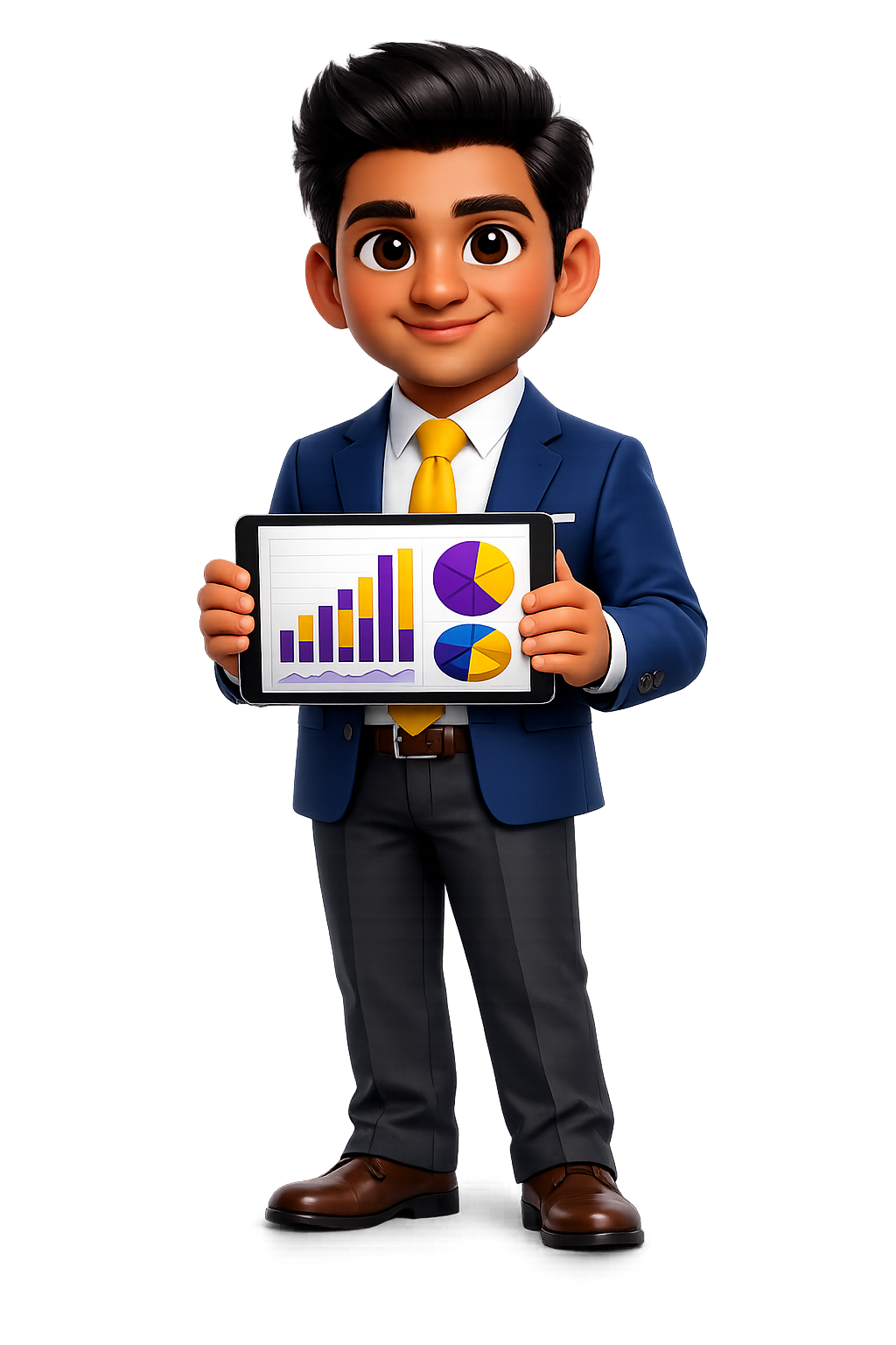 Meet Vaghasiya — CEO of ElitesEcom with analytics tablet